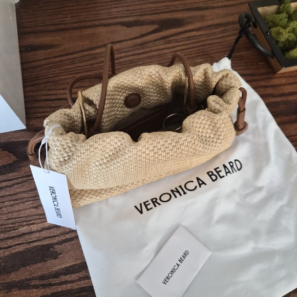 Veronica Beard Beige Woven Crossbody Bag - Picture 5 of 9